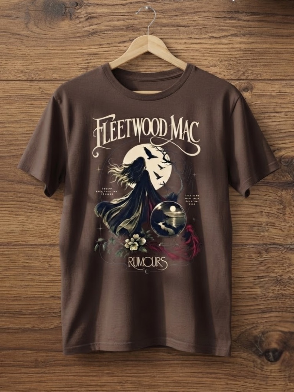 Fleetwood Mac Rumours Crystal Ball Witchy Rock Band T-Shirt